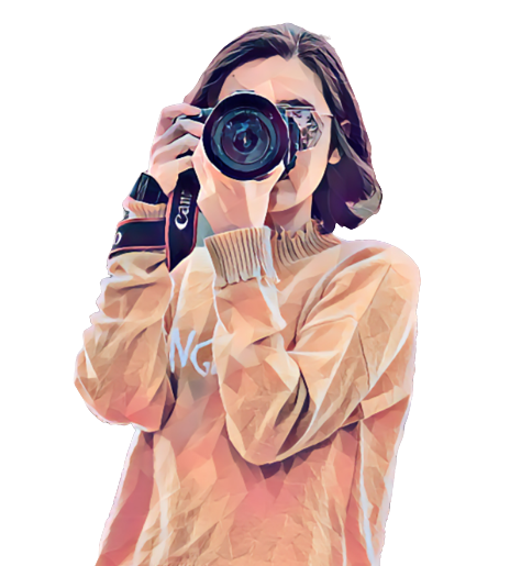 picture of a girl with camera